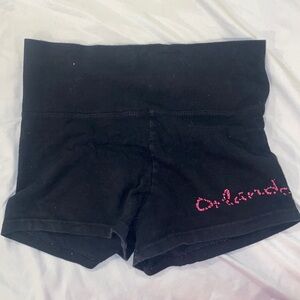 Black booty shorts